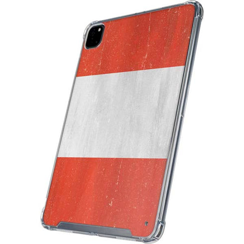 Distressed Austria Flag iPad Pro 12.9in (2020) Clear Case
